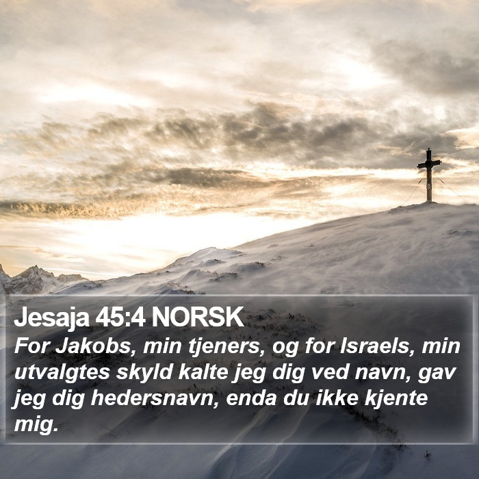 Jesaja 45:4 NORSK Bible Study