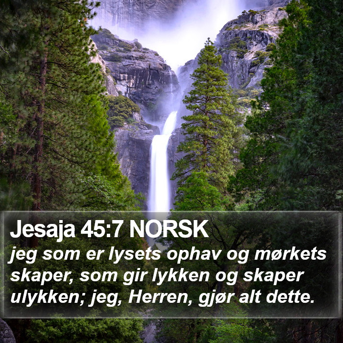 Jesaja 45:7 NORSK Bible Study