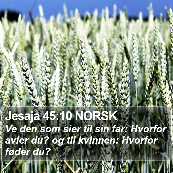 Jesaja 45:10 NORSK Bible Study