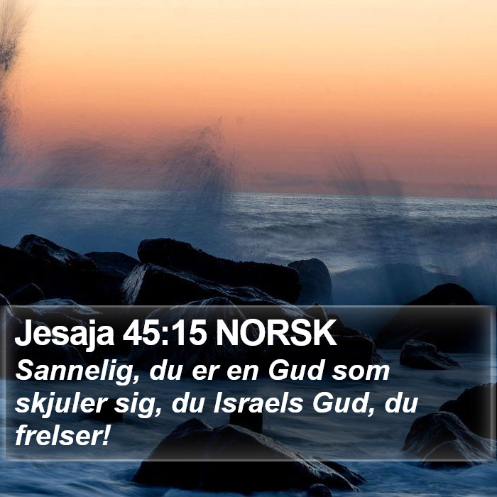 Jesaja 45:15 NORSK Bible Study