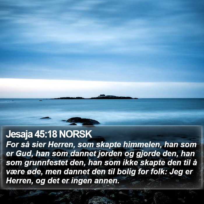 Jesaja 45:18 NORSK Bible Study
