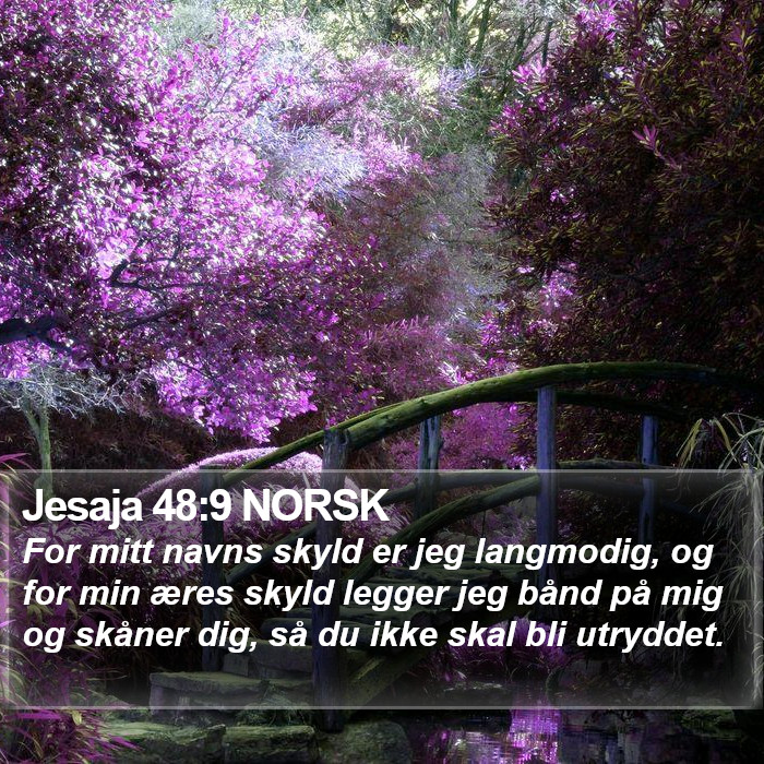 Jesaja 48:9 NORSK Bible Study