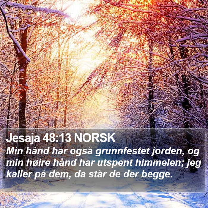 Jesaja 48:13 NORSK Bible Study