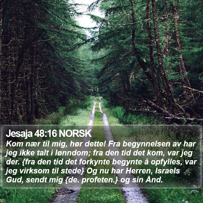 Jesaja 48:16 NORSK Bible Study