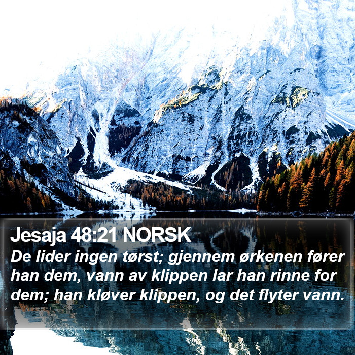 Jesaja 48:21 NORSK Bible Study