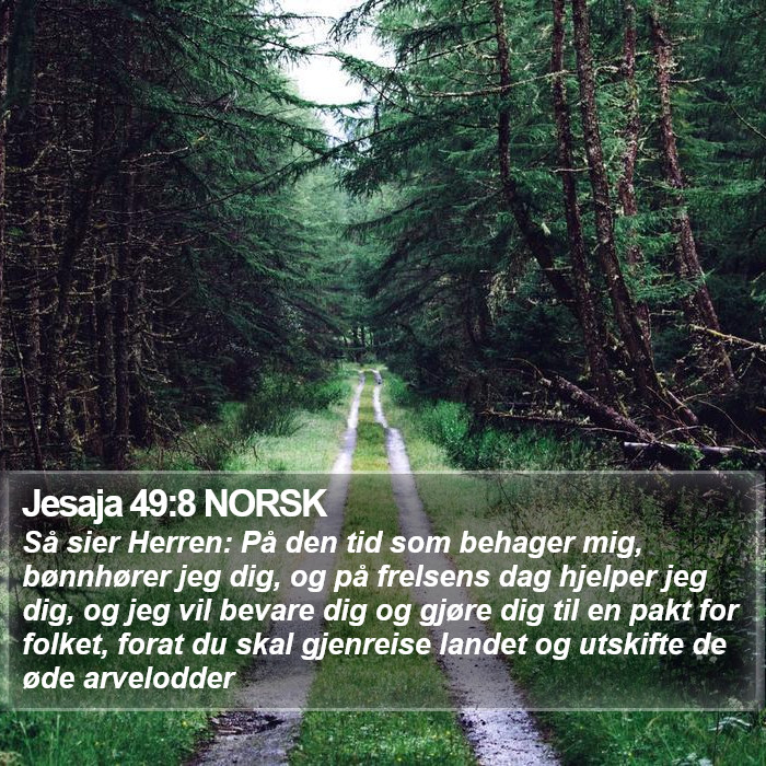 Jesaja 49:8 NORSK Bible Study