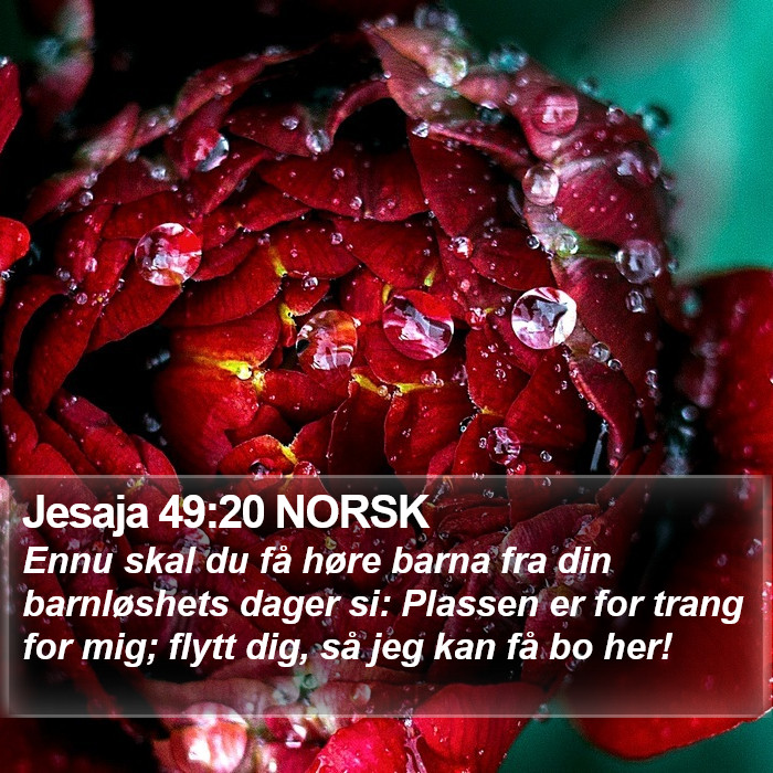 Jesaja 49:20 NORSK Bible Study