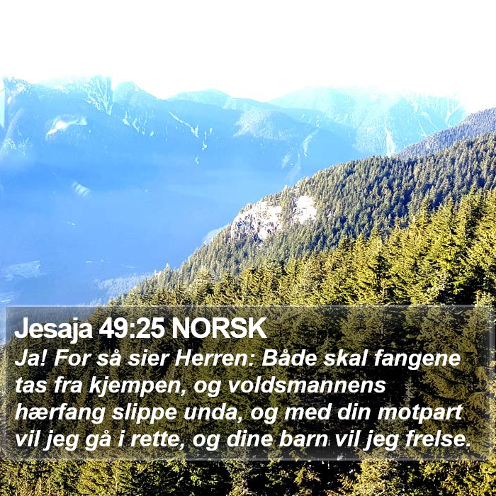 Jesaja 49:25 NORSK Bible Study