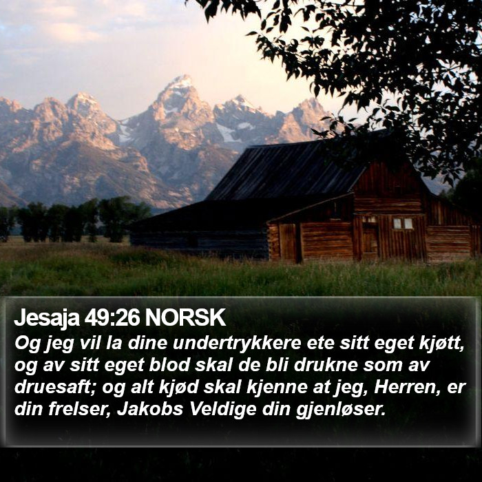 Jesaja 49:26 NORSK Bible Study