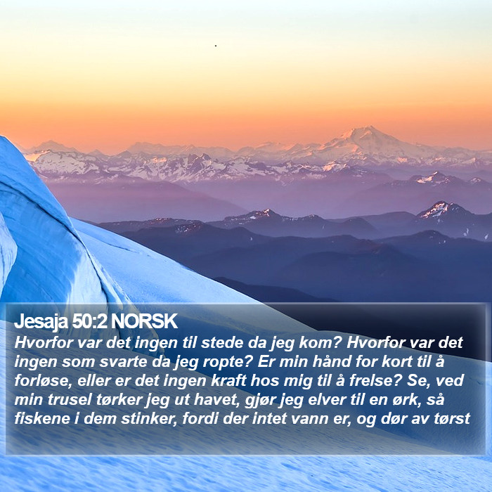 Jesaja 50:2 NORSK Bible Study