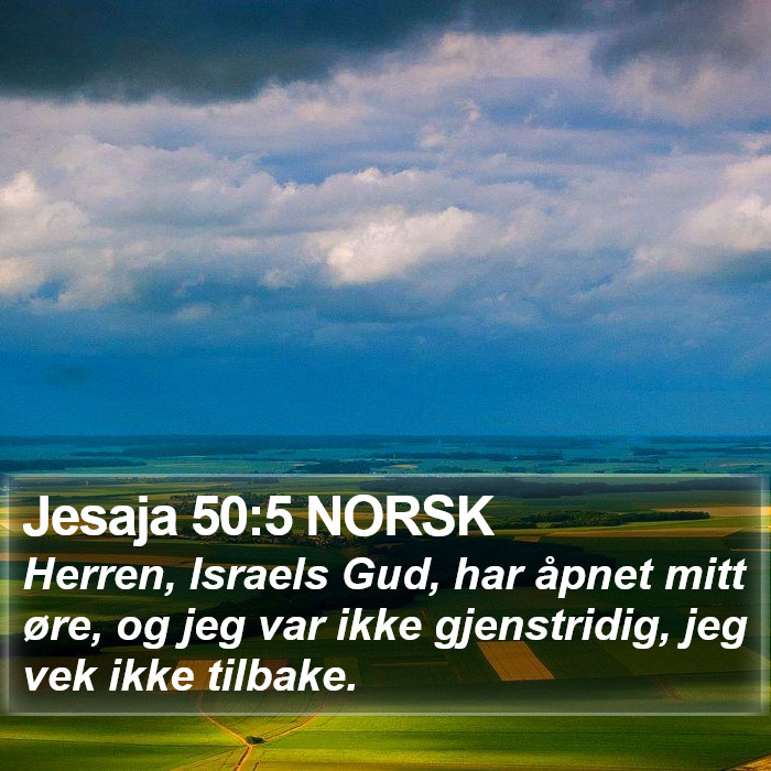 Jesaja 50:5 NORSK Bible Study