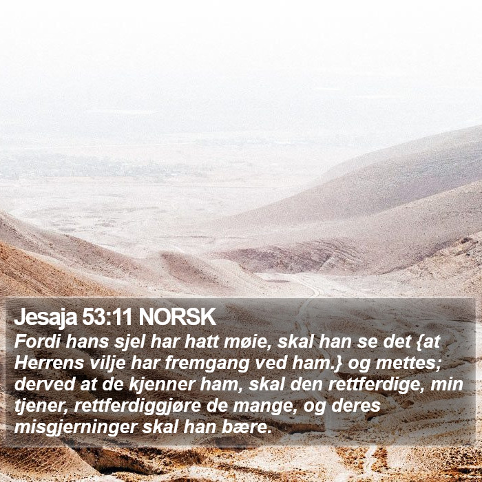 Jesaja 53:11 NORSK Bible Study