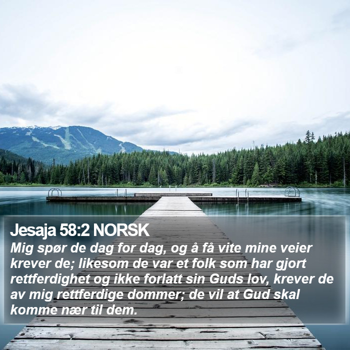 Jesaja 58:2 NORSK Bible Study