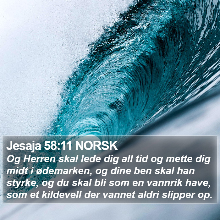 Jesaja 58:11 NORSK Bible Study