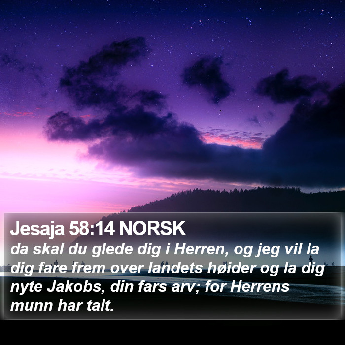 Jesaja 58:14 NORSK Bible Study