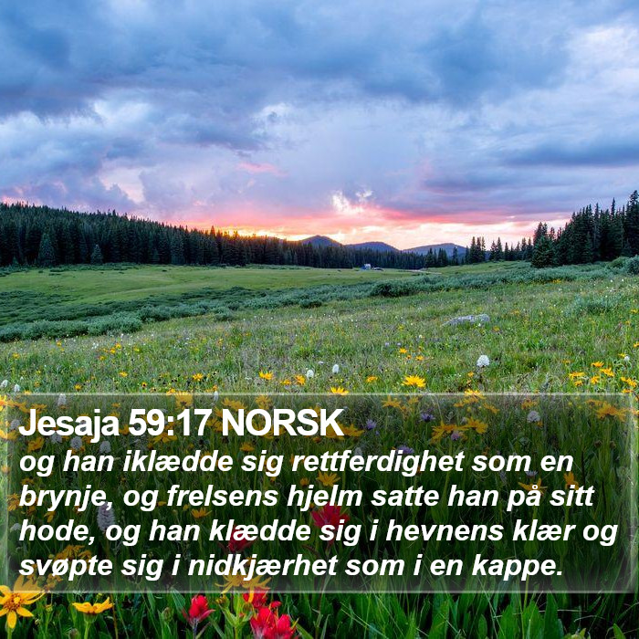 Jesaja 59:17 NORSK Bible Study