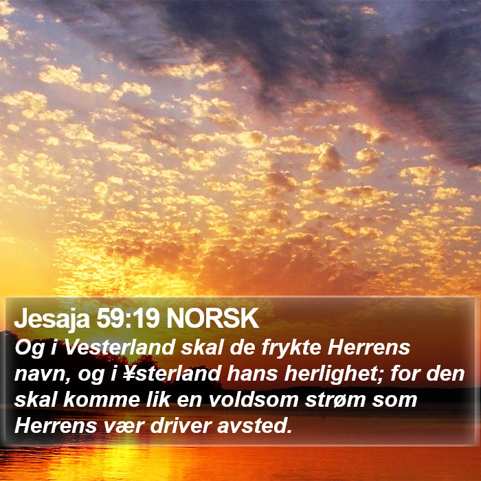 Jesaja 59:19 NORSK Bible Study