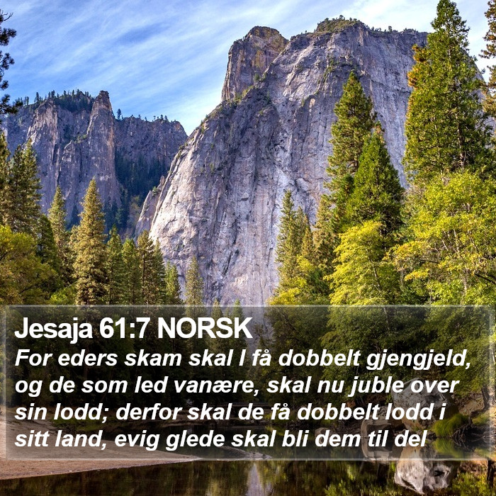 Jesaja 61:7 NORSK Bible Study