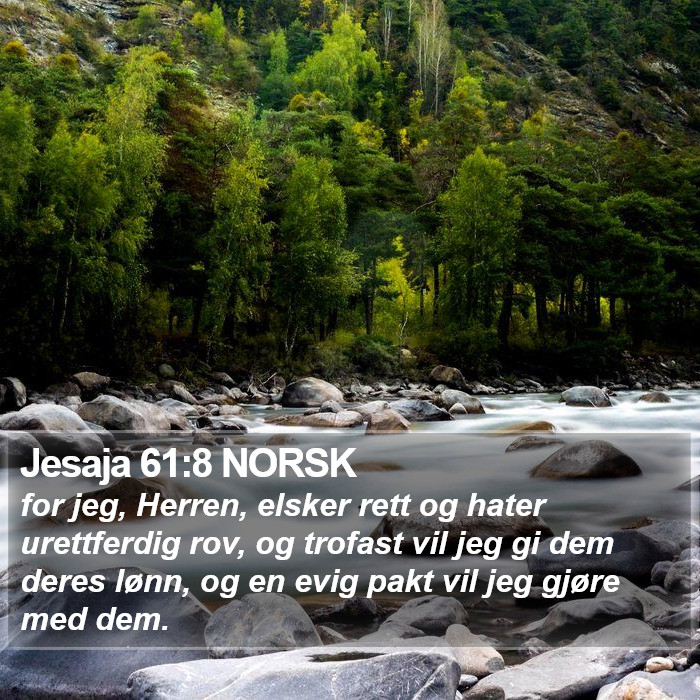 Jesaja 61:8 NORSK Bible Study