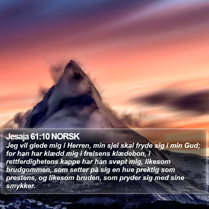 Jesaja 61:10 NORSK Bible Study