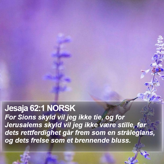 Jesaja 62:1 NORSK Bible Study