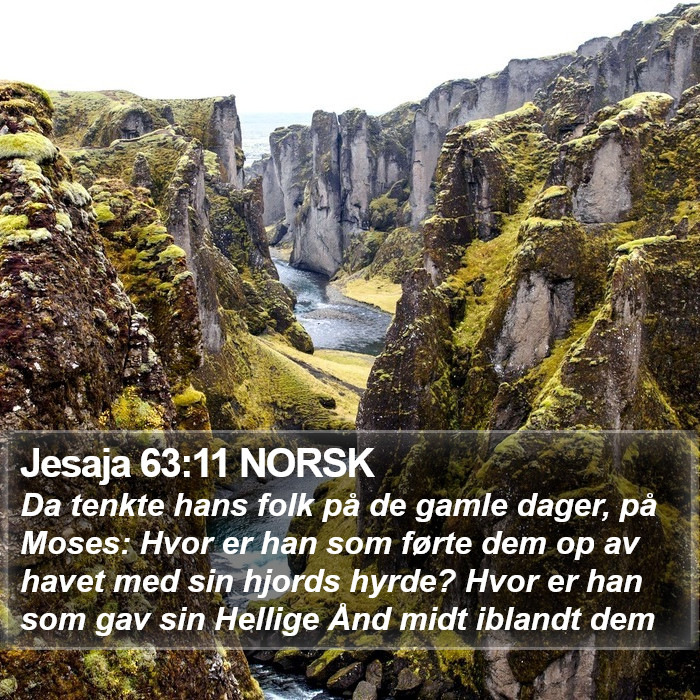 Jesaja 63:11 NORSK Bible Study