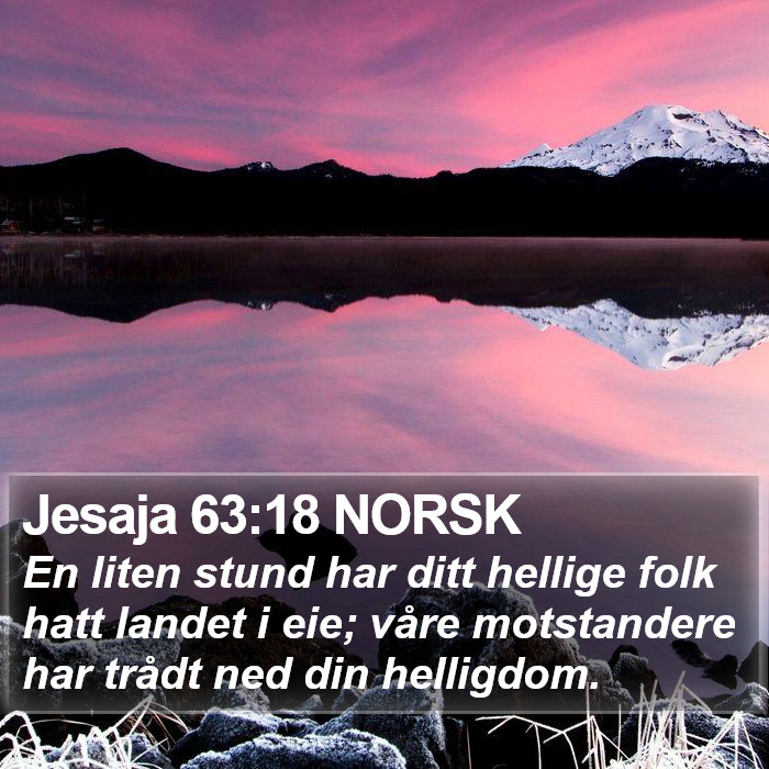 Jesaja 63:18 NORSK Bible Study