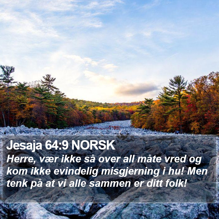 Jesaja 64:9 NORSK Bible Study
