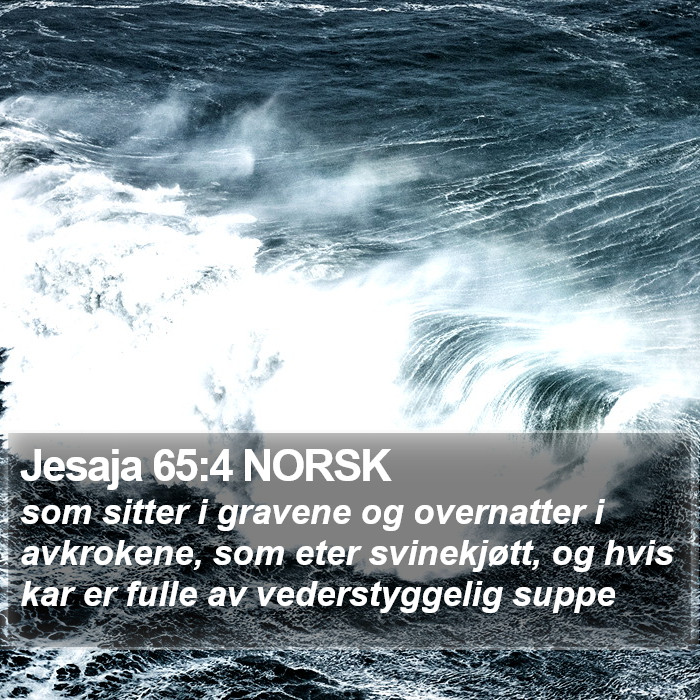 Jesaja 65:4 NORSK Bible Study