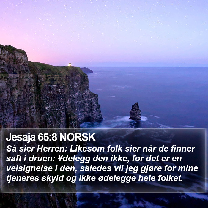 Jesaja 65:8 NORSK Bible Study