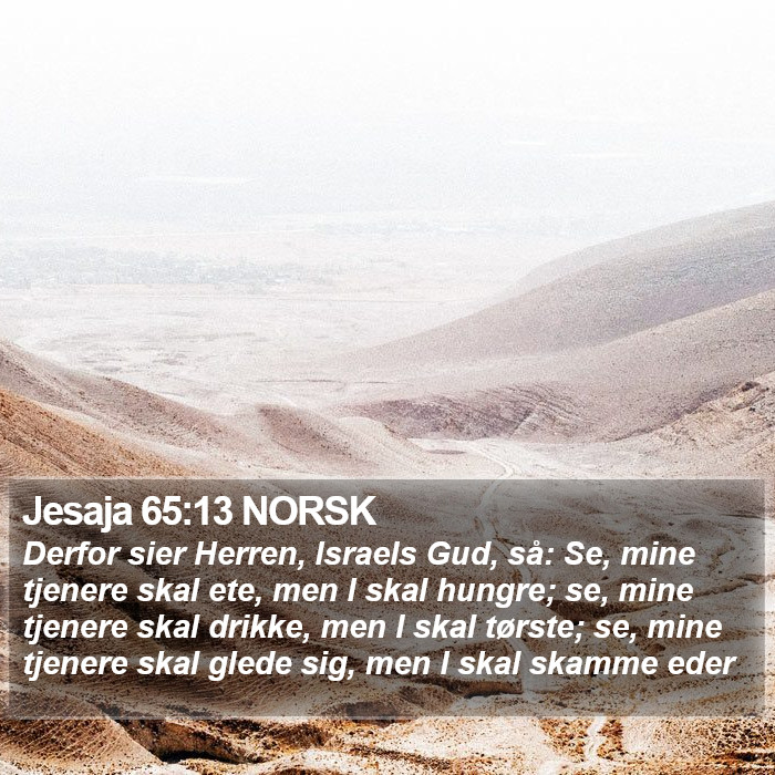 Jesaja 65:13 NORSK Bible Study