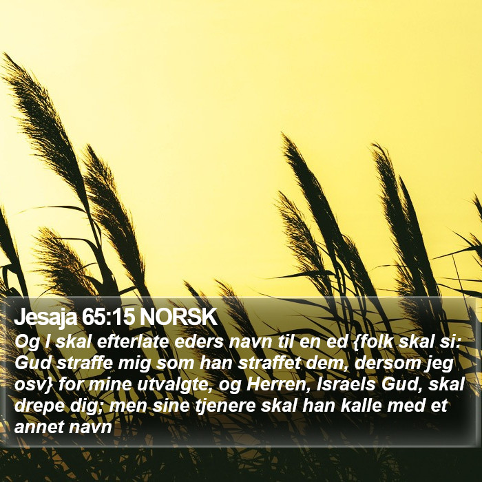 Jesaja 65:15 NORSK Bible Study