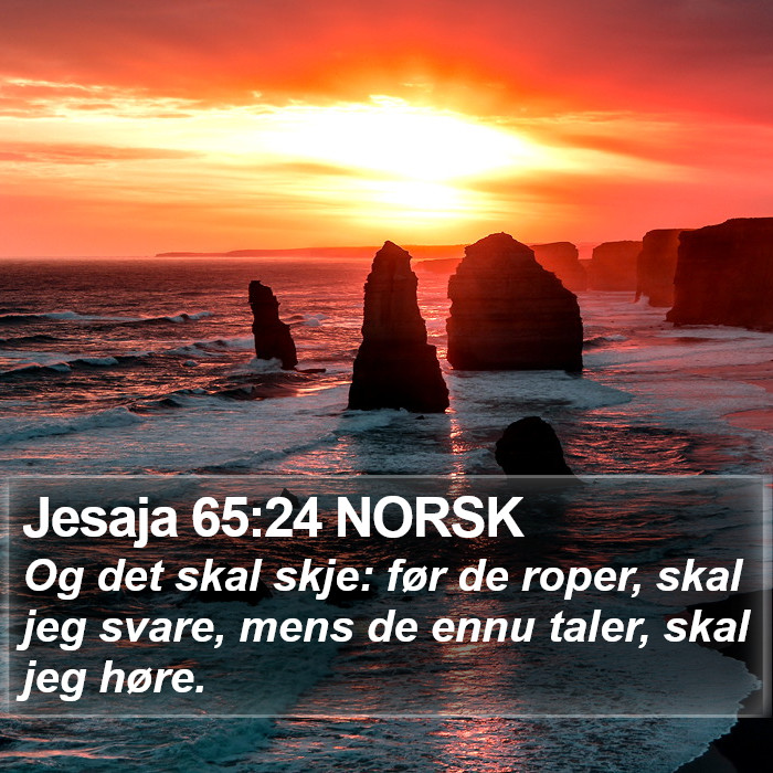 Jesaja 65:24 NORSK Bible Study