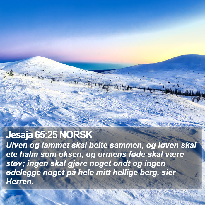 Jesaja 65:25 NORSK Bible Study