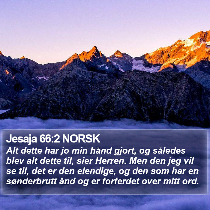 Jesaja 66:2 NORSK Bible Study