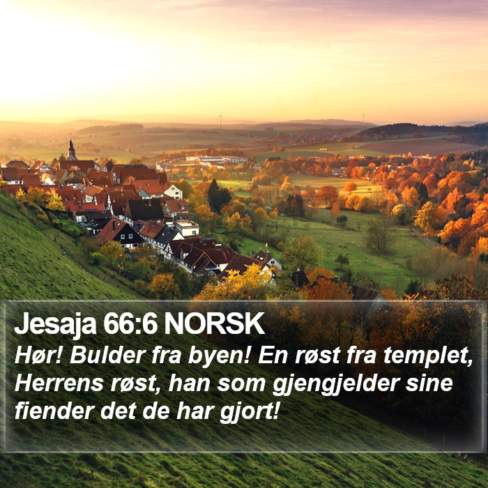 Jesaja 66:6 NORSK Bible Study