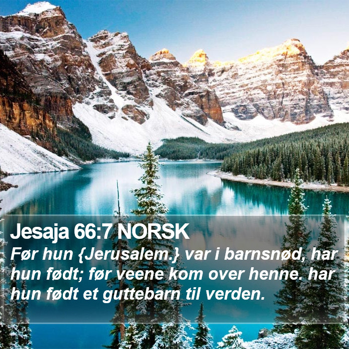 Jesaja 66:7 NORSK Bible Study
