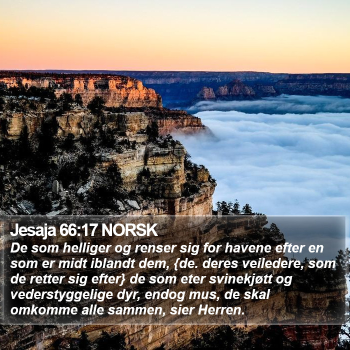 Jesaja 66:17 NORSK Bible Study