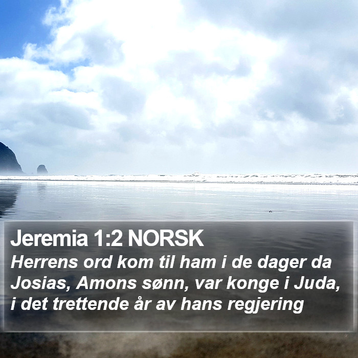 Jeremia 1:2 NORSK Bible Study