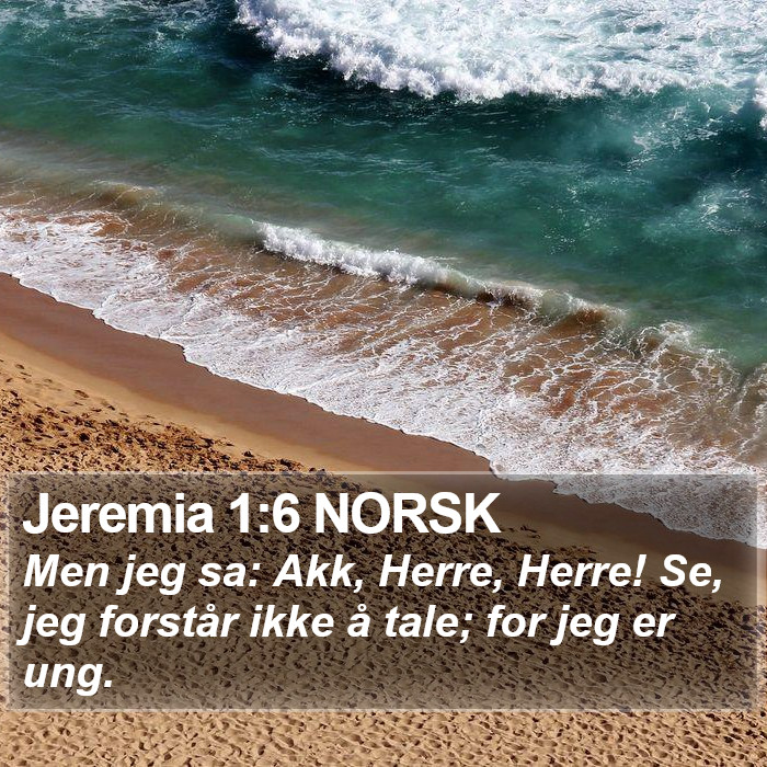 Jeremia 1:6 NORSK Bible Study