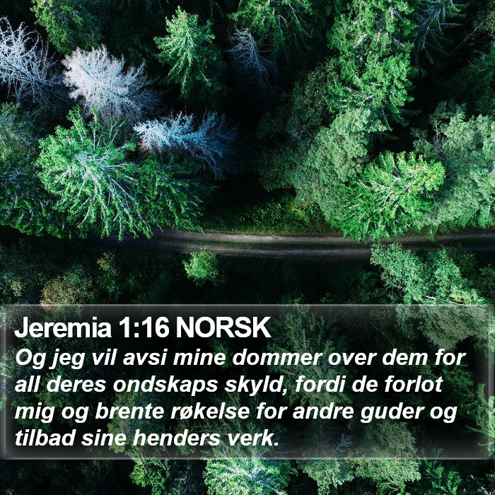 Jeremia 1:16 NORSK Bible Study