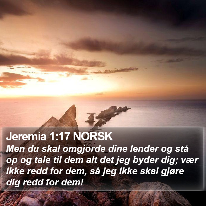 Jeremia 1:17 NORSK Bible Study