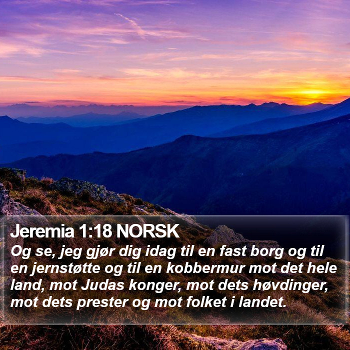 Jeremia 1:18 NORSK Bible Study