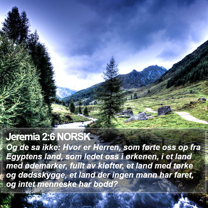 Jeremia 2:6 NORSK Bible Study