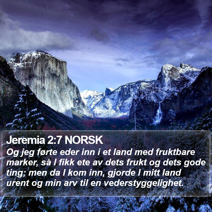 Jeremia 2:7 NORSK Bible Study