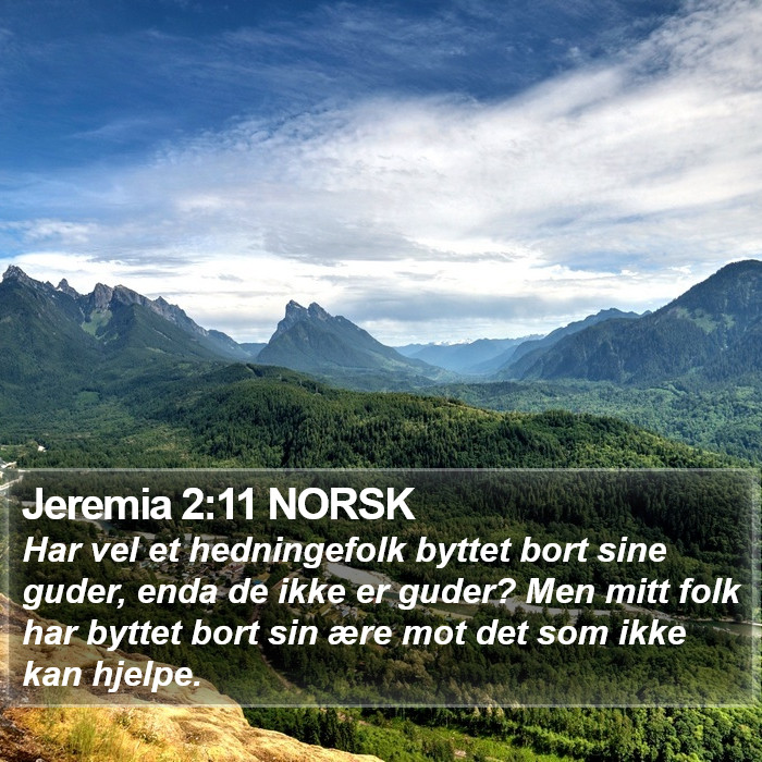 Jeremia 2:11 NORSK Bible Study