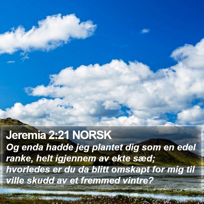 Jeremia 2:21 NORSK Bible Study