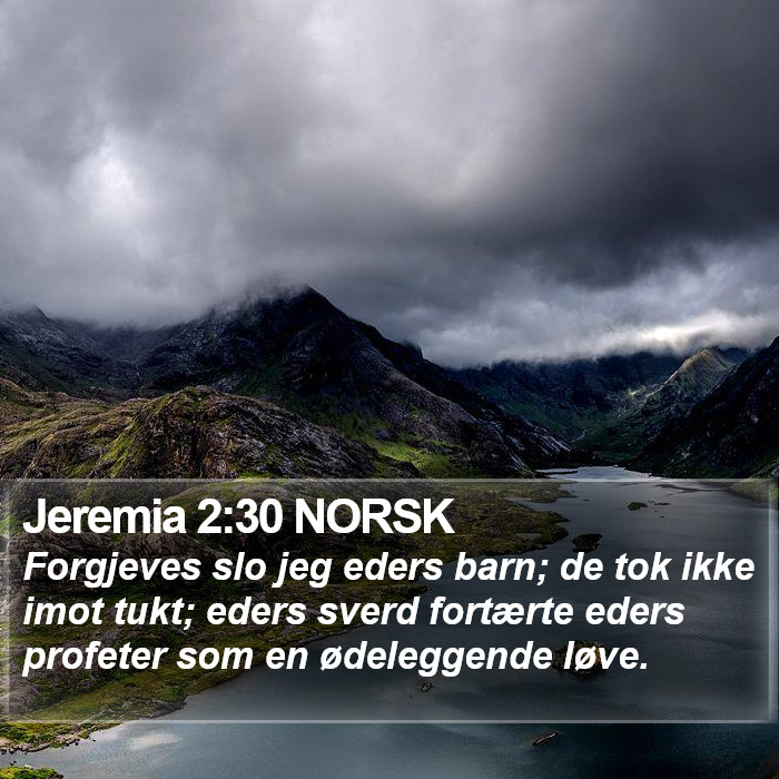 Jeremia 2:30 NORSK Bible Study