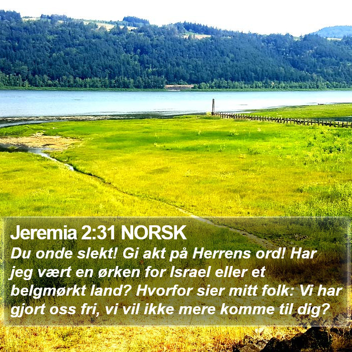 Jeremia 2:31 NORSK Bible Study