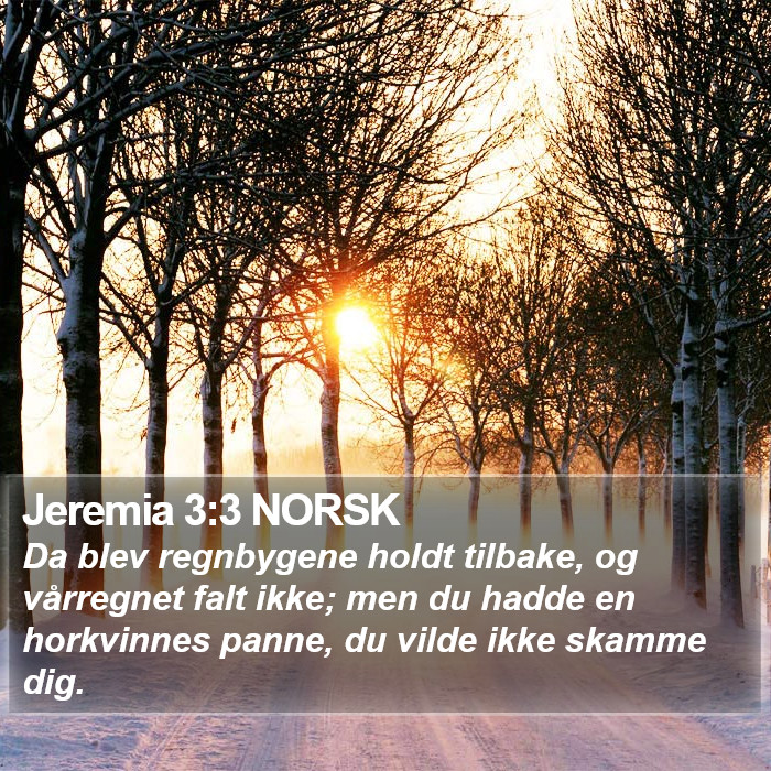 Jeremia 3:3 NORSK Bible Study